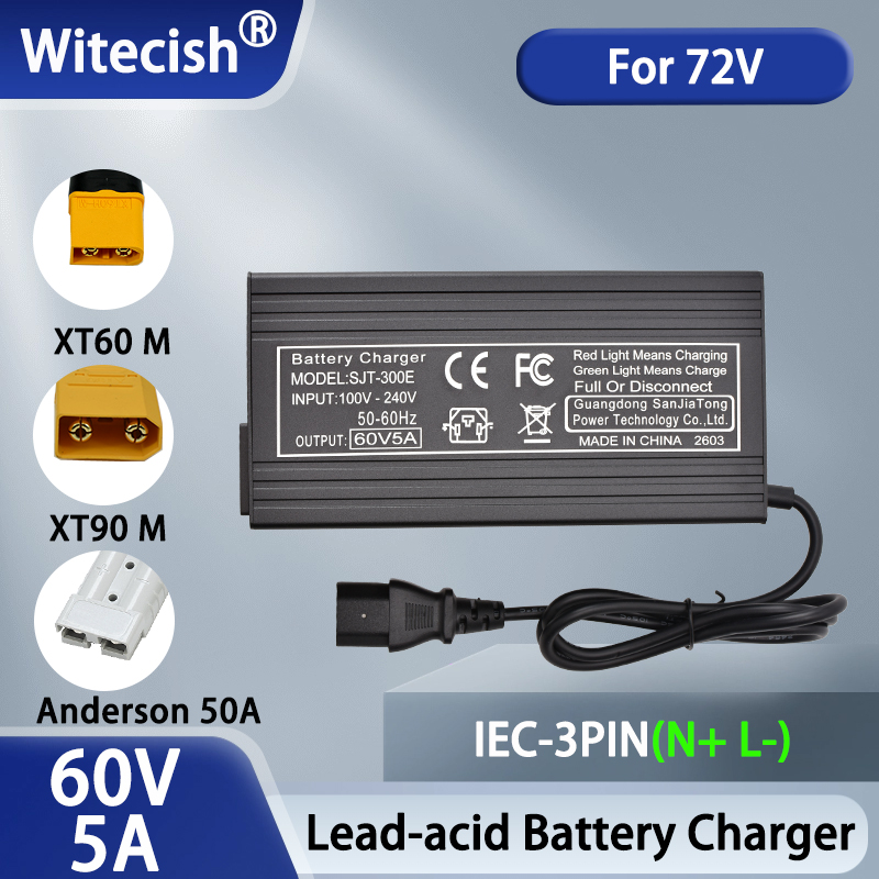 84V 20A Smart Charger - Caricabatterie Rapido 60V 5A con Ricarica