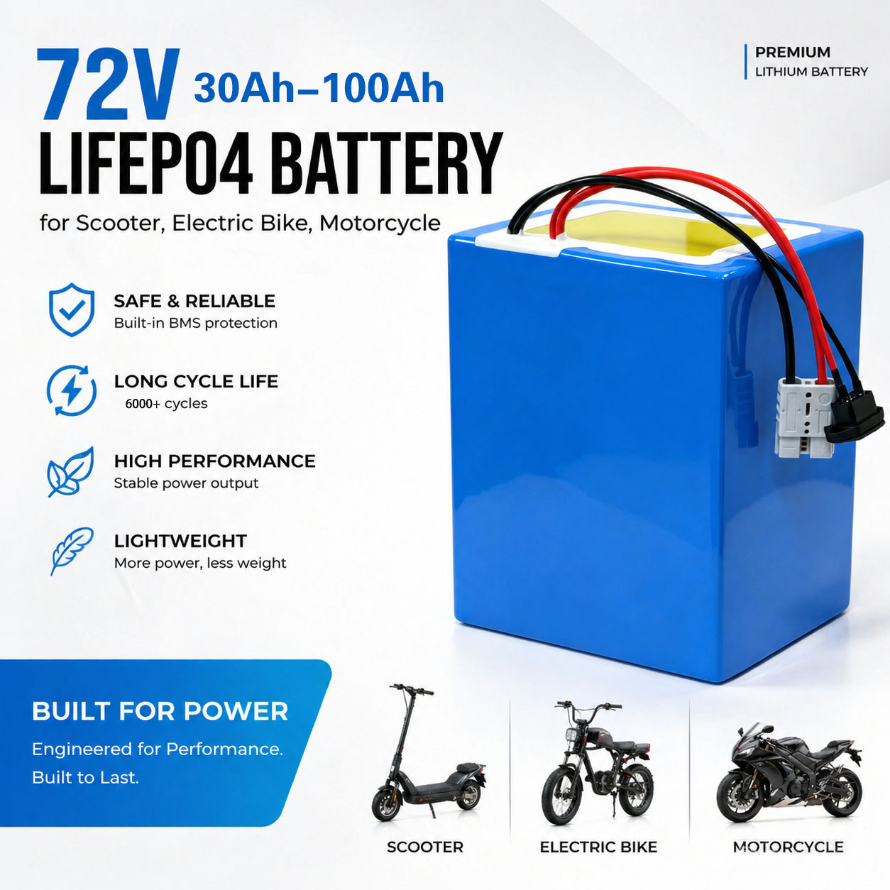 Batteria al Litio LiFePO4 72V  - 72V 40Ah Lifepo4 Battery Pack recensione e prezzo